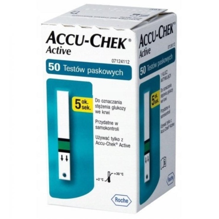 ACCU-CHECK Active GLUCOSE paski testowe * 50 nowy 