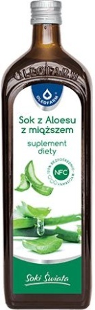 ALOES 100% sok z miąższem 1000ml Oleofarm         