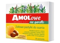 AMOLOWE pastylki na gardło miód cytryna *16szt    