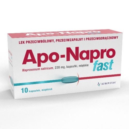 APO-NAPRO FAST 220mg x10 kaps. mękkie             