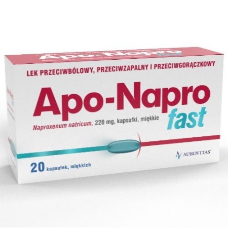 APO-NAPRO FAST 220mg x20 kaps. mękkie             