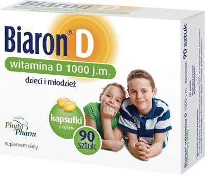 BIARON WITAMINA D 1000j.m. kaps *90               