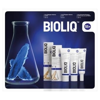 BIOLIQ 55+ zestaw krem oczy/usta+k/dzień+krem/noc 