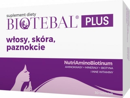 BIOTEBAL PLUS włosy, skóra, paznokcie * 30 tabl.  