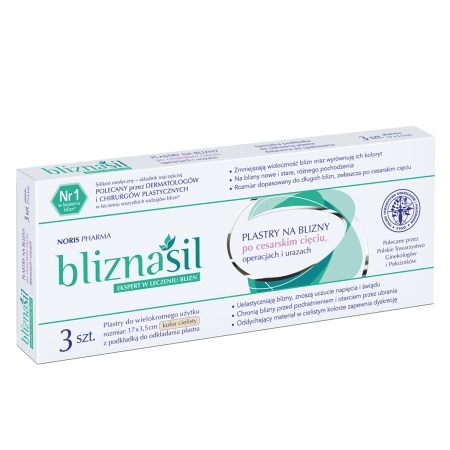 BLIZNASIL ŻEL plastry na blizny 17x3,5cm * 3szt   
