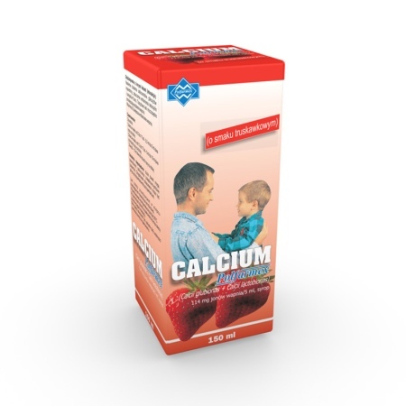 CALCIUM syrop o sm.truskawkowym 150ml Polfarmex   
