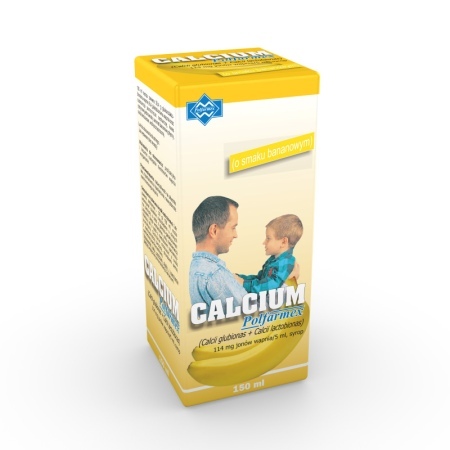 CALCIUM syrop o smaku bananowym 150ml Polfarmex   