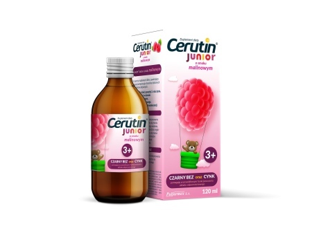 CERUTIN JUNIOR POLFARMEX syrop 120ml malina       