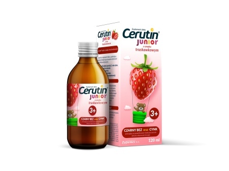 CERUTIN JUNIOR POLFARMEX syrop 120ml truskawka    