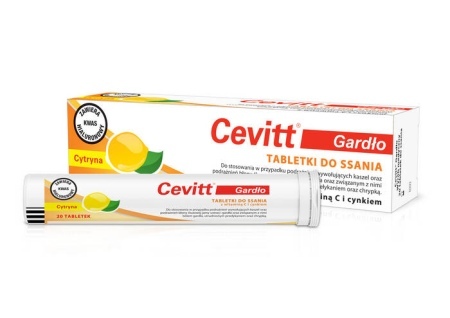 CEVITT GARDŁO TABL. DO SSANIA CYTRYNA *20         