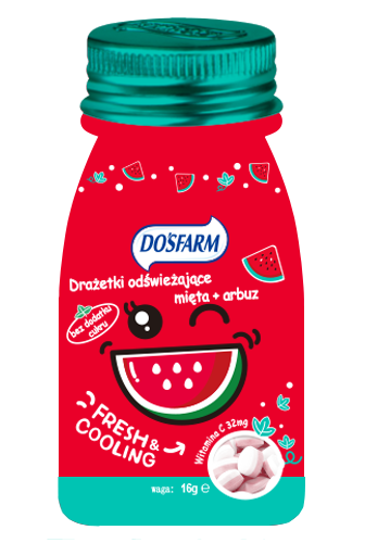 Dosfarm drażetki odświeżające Mięta + Arbuz -  100 g