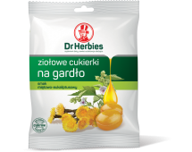 Dr Herbies Ziołowe cukierki na gardło smak miętowo-eukaliptusowy -  70 g (torebka)